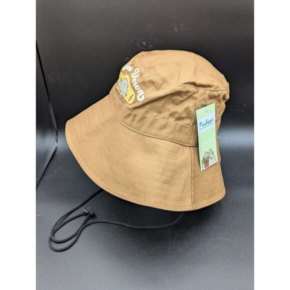 Pusheen Brown Bucket Hat Slow Down Sloth Box Spring 2022 Exclusive NWT - Picture 2 of 8